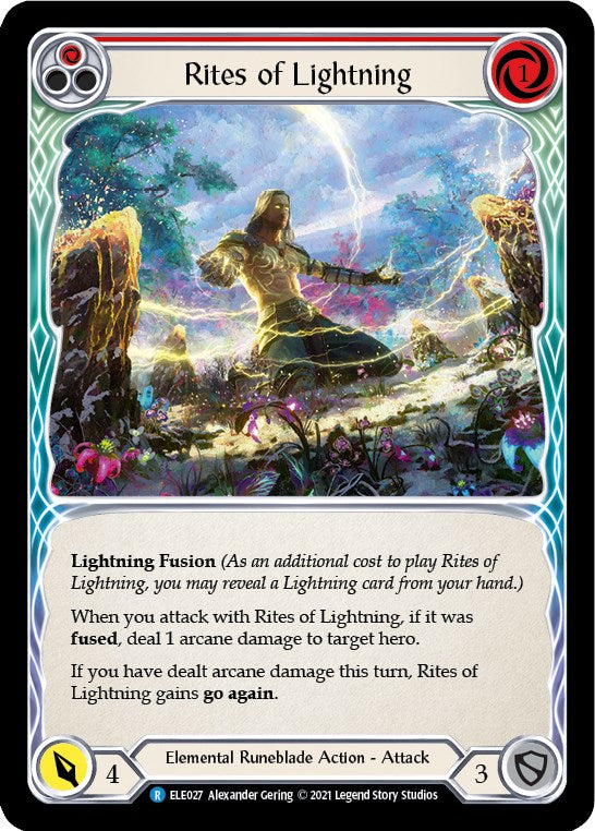 Rites of Lightning (Red) [BRI027] (Tales of Aria Briar Blitz Deck)  1st Edition Normal | Tables and Towers