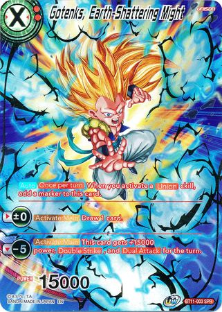 Gotenks, Earth-Shattering Might (SPR) (BT11-003) [Vermilion Bloodline 2nd Edition] | Tables and Towers