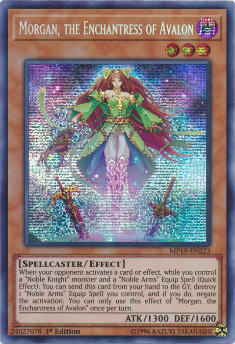 Morgan, the Enchantress of Avalon [MP19-EN223] Prismatic Secret Rare | Tables and Towers