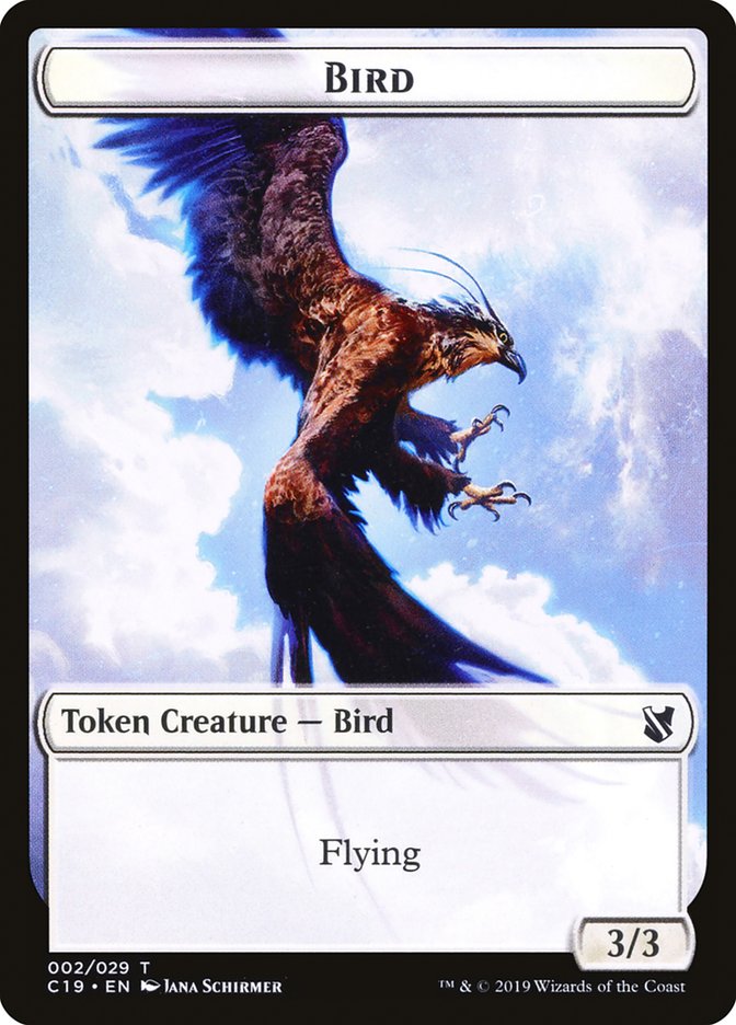 Bird Token (002/029) [Commander 2019 Tokens] | Tables and Towers