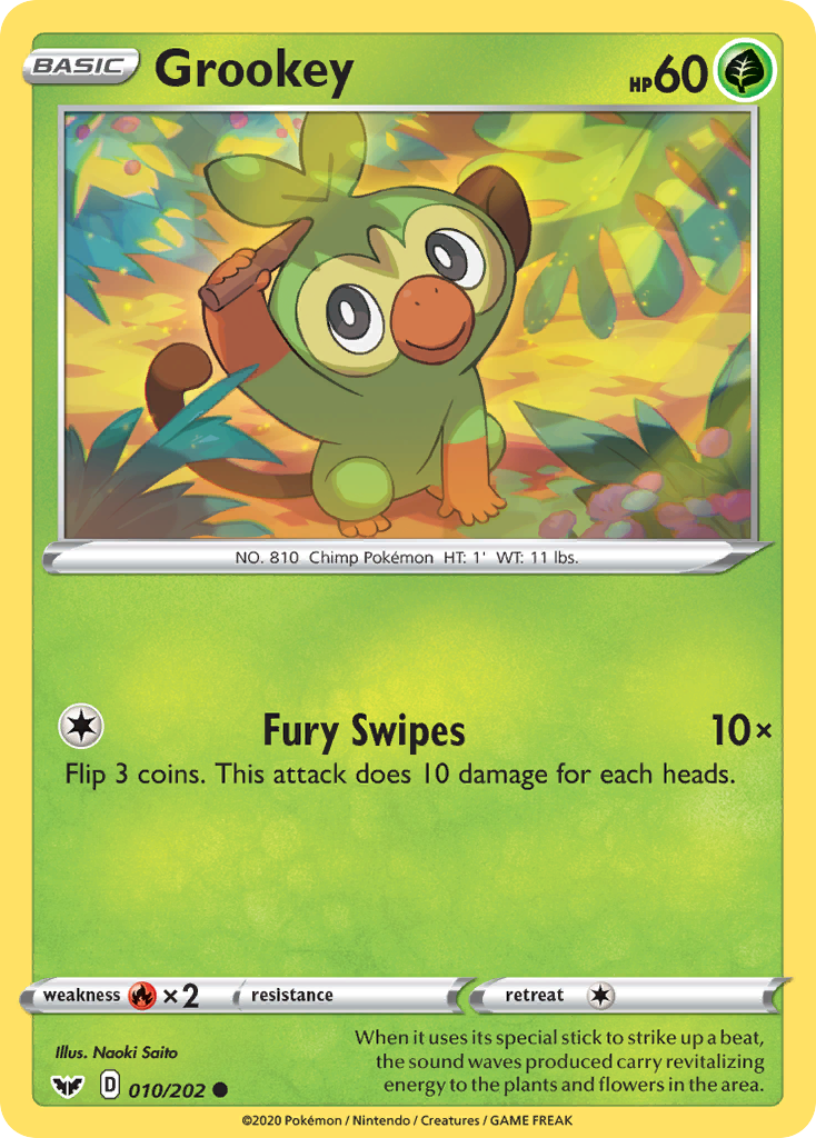 Grookey (010/202) [Sword & Shield: Base Set] | Tables and Towers