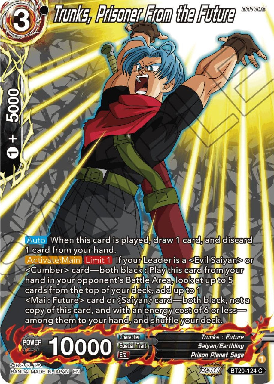 Trunks, Prisoner From the Future (Silver Foil) (BT20-124) [Power Absorbed] | Tables and Towers