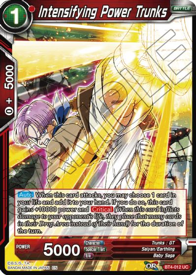 Intensifying Power Trunks (Reprint) (BT4-012) [Battle Evolution Booster] | Tables and Towers