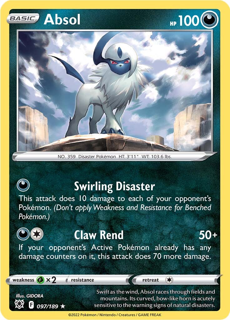 Absol (097/189) (Theme Deck Exclusive) [Sword & Shield: Astral Radiance] | Tables and Towers