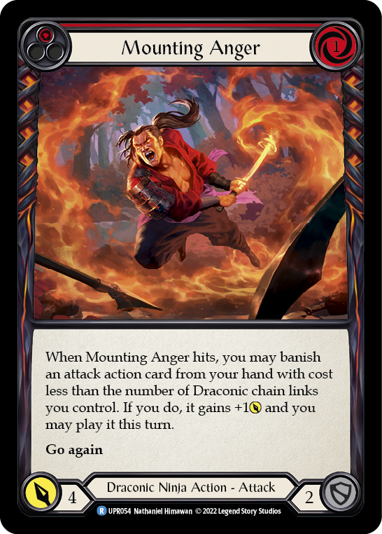 Mounting Anger (Red) [UPR054] (Uprising)  Rainbow Foil | Tables and Towers