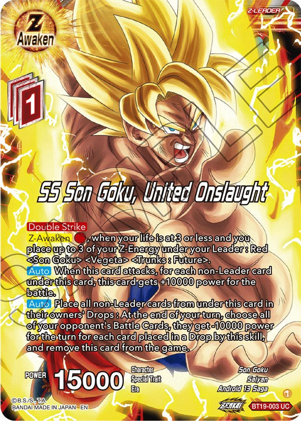 SS Son Goku, United Onslaught (BT19-003) [Fighter's Ambition] | Tables and Towers