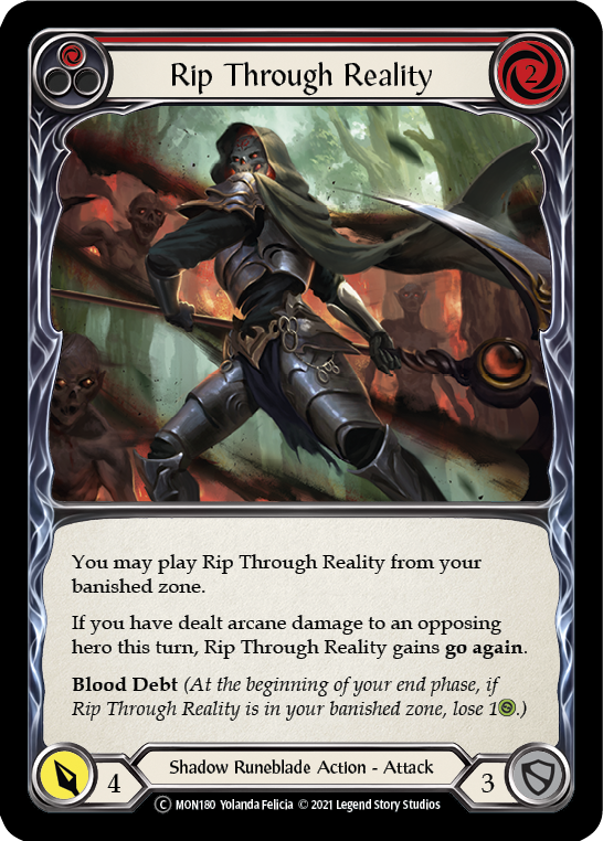 Rip Through Reality (Red) [U-MON180-RF] (Monarch Unlimited)  Unlimited Rainbow Foil | Tables and Towers