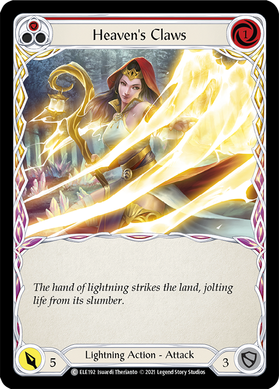 Heaven's Claws (Red) [ELE192] (Tales of Aria)  1st Edition Rainbow Foil | Tables and Towers