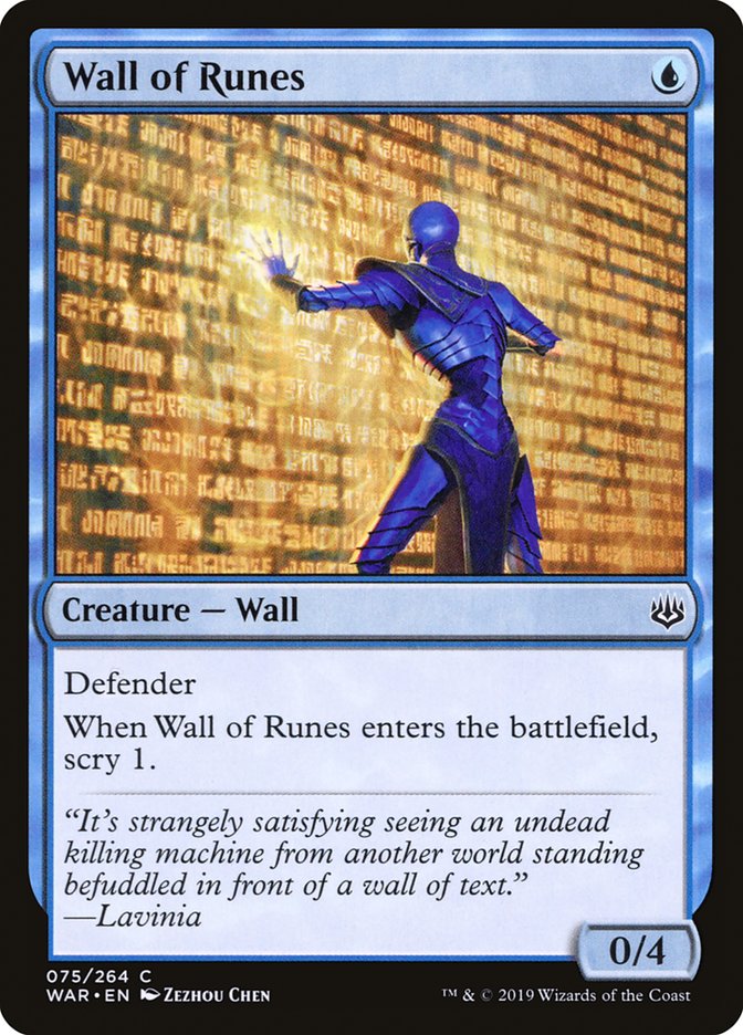 Wall of Runes [War of the Spark] | Tables and Towers