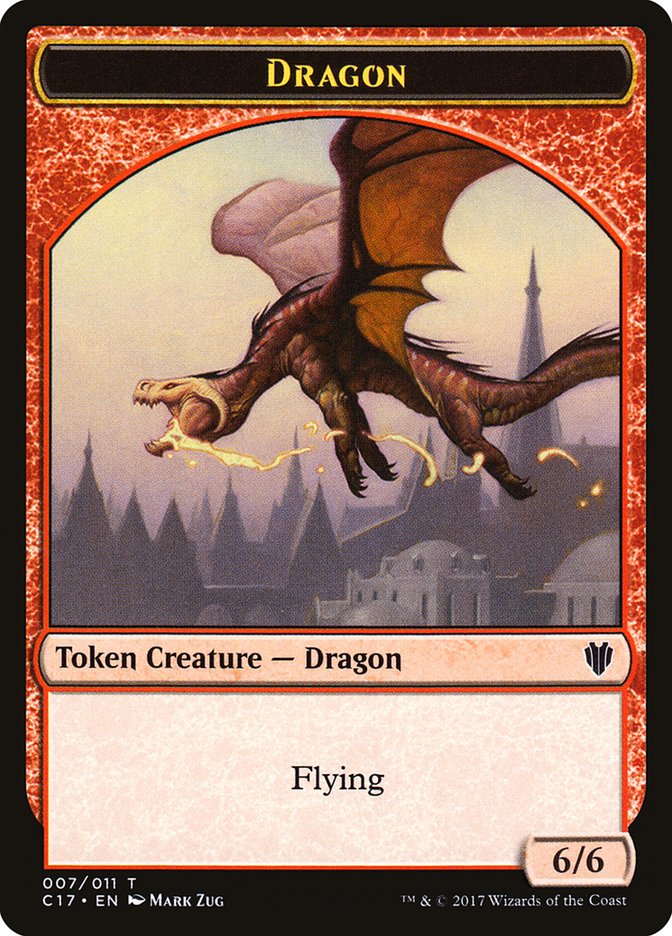 Cat Dragon // Dragon (007) Double-Sided Token [Commander 2017 Tokens] | Tables and Towers