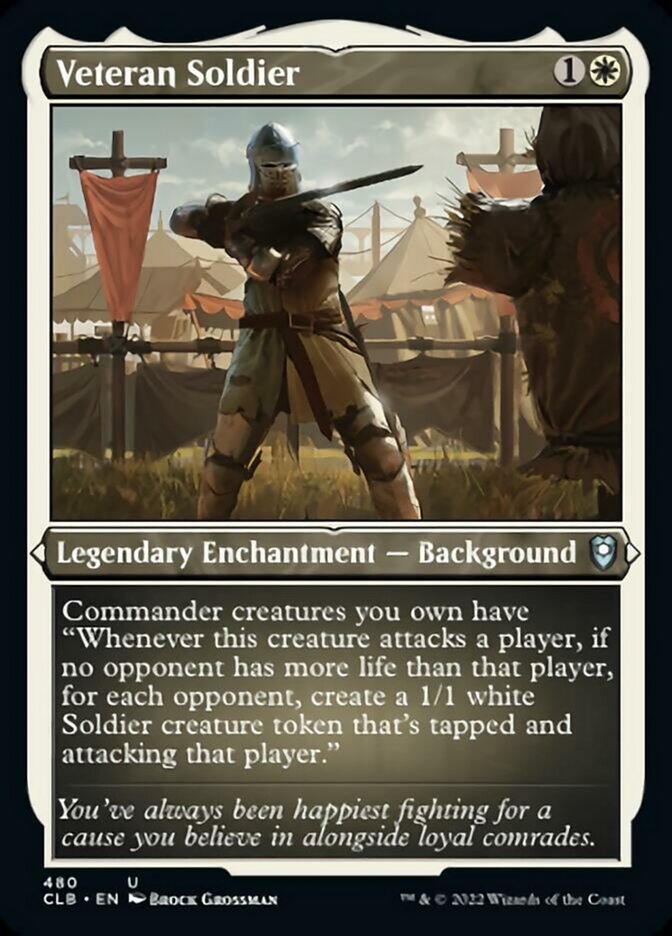 Veteran Soldier (Foil Etched) [Commander Legends: Battle for Baldur's Gate] | Tables and Towers