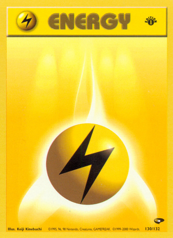 Lightning Energy (130/132) [Gym Challenge 1st Edition] | Tables and Towers