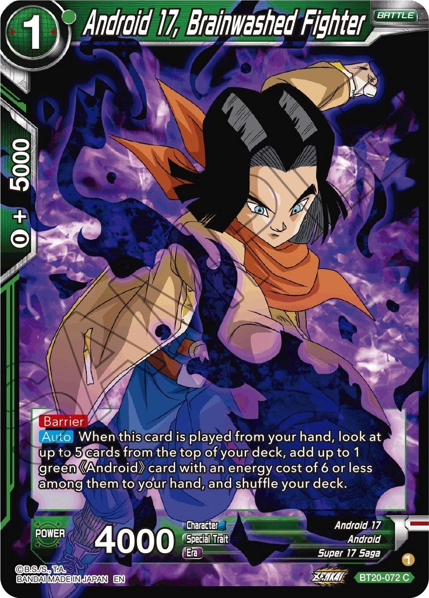 Android 17, Brainwashed Fighter (BT20-072) [Power Absorbed] | Tables and Towers