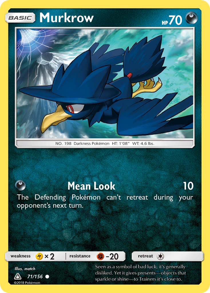 Murkrow (71/156) [Sun & Moon: Ultra Prism] | Tables and Towers