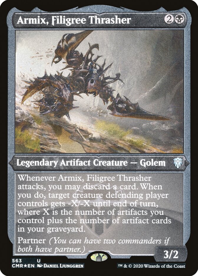 Armix, Filigree Thrasher (Etched) [Commander Legends] | Tables and Towers