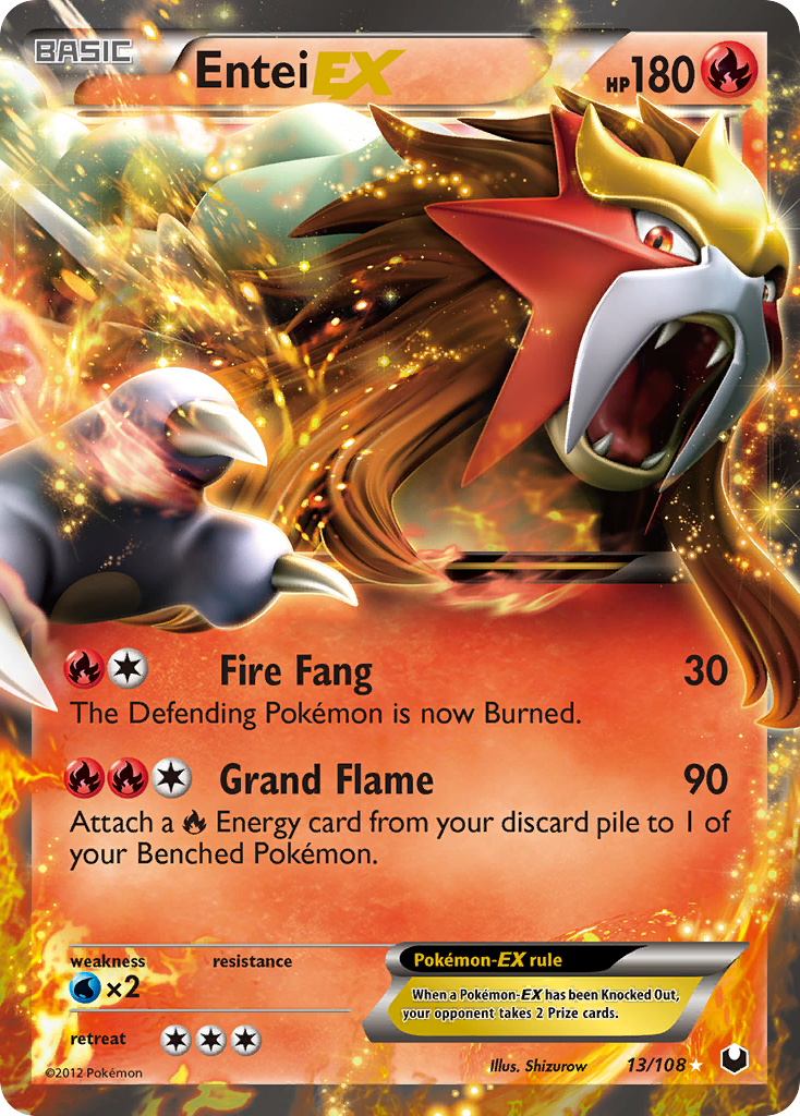 Entei EX (13/108) [Black & White: Dark Explorers] | Tables and Towers