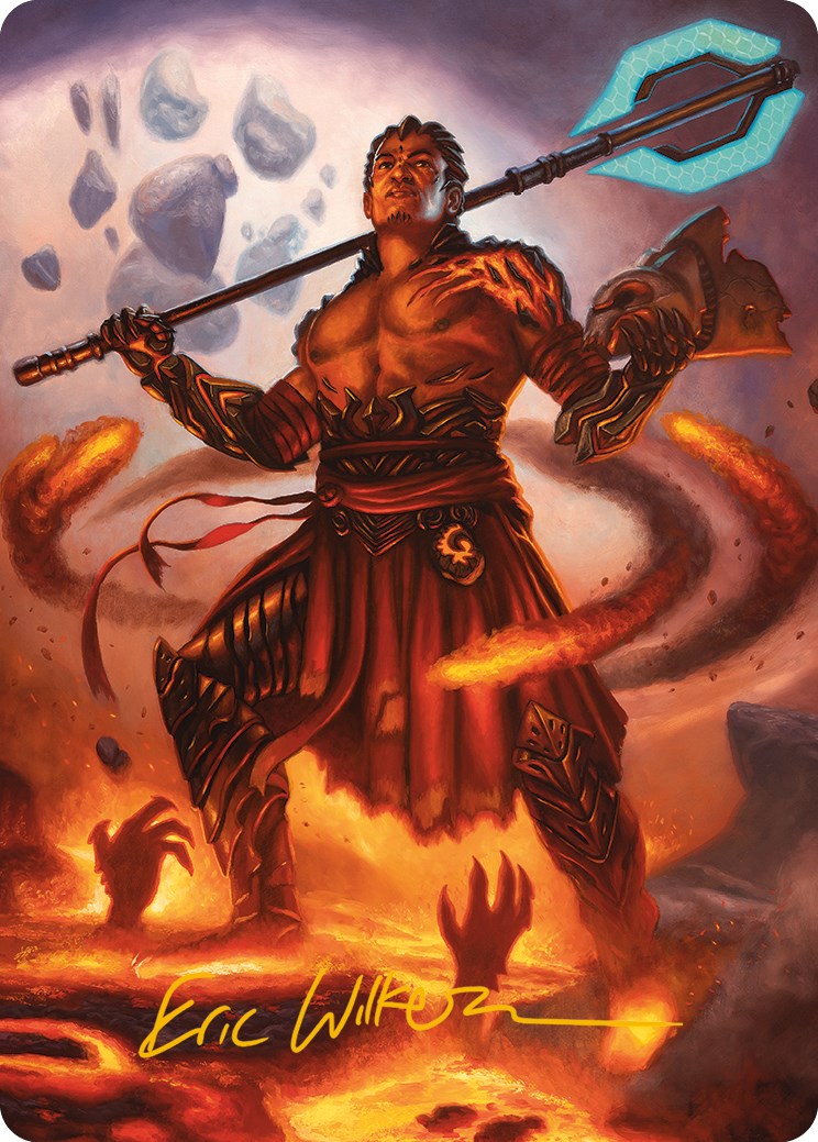 Koth, Fire of Resistance Art Card (Gold-Stamped Signature) [Phyrexia: All Will Be One Art Series] | Tables and Towers