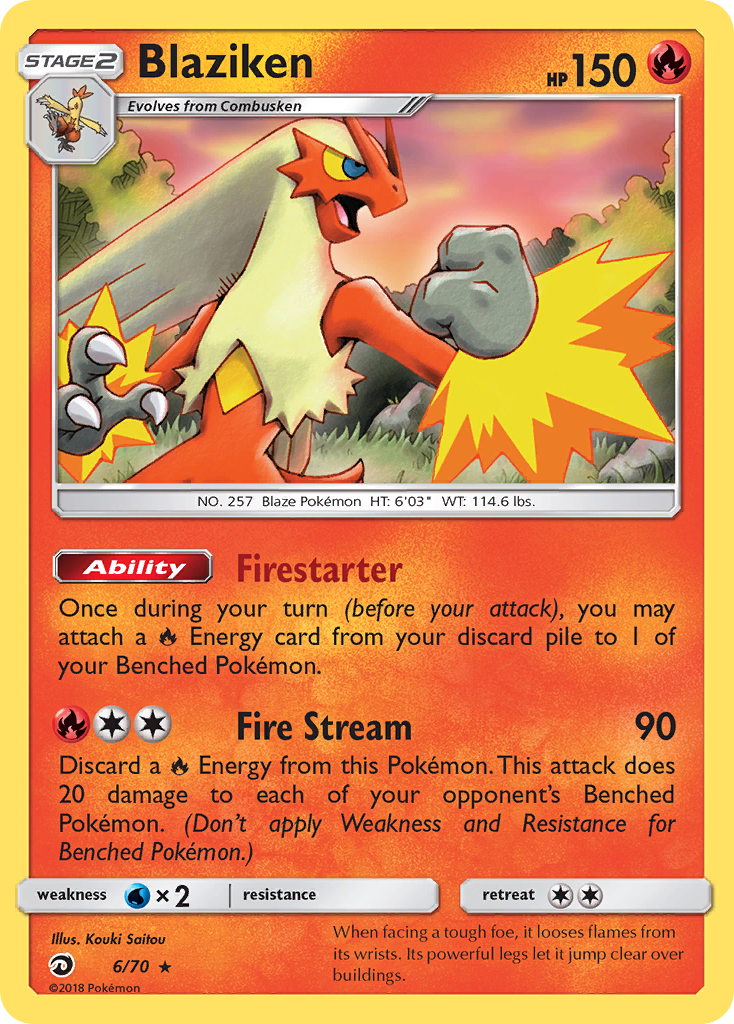 Blaziken (6/70) [Sun & Moon: Dragon Majesty] | Tables and Towers