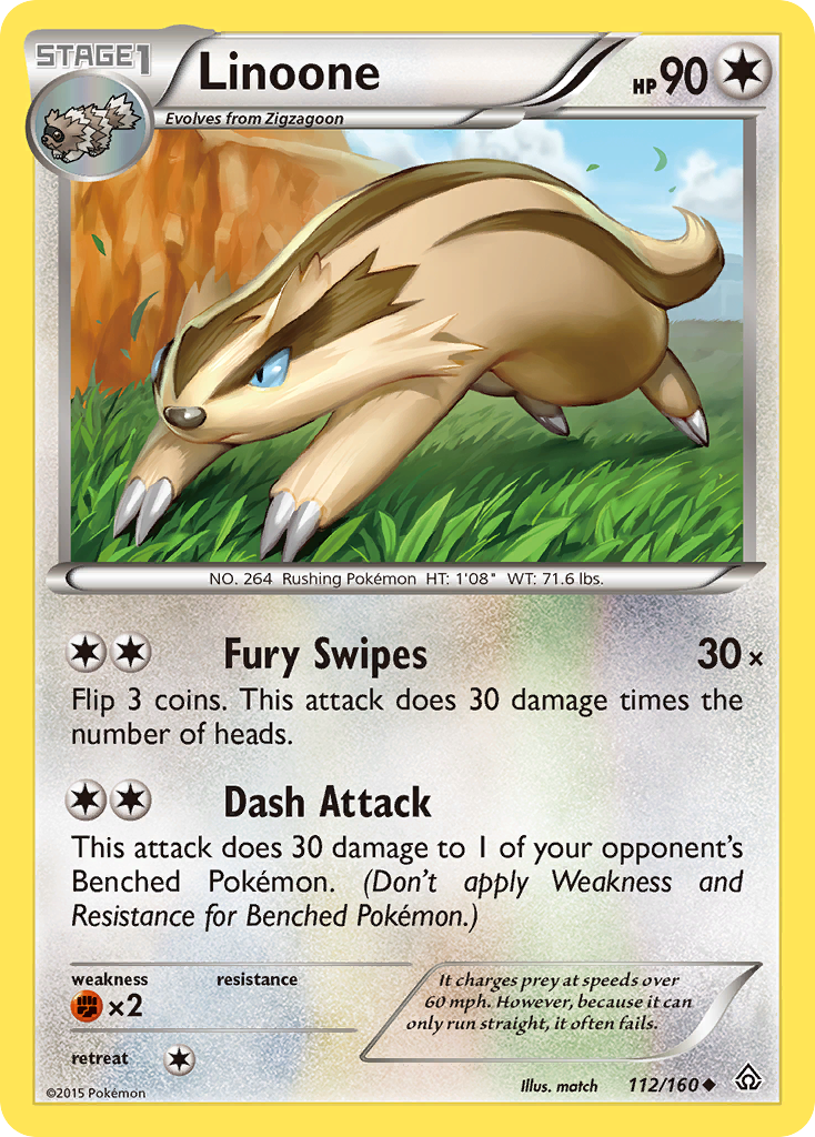 Linoone (112/160) [XY: Primal Clash] | Tables and Towers