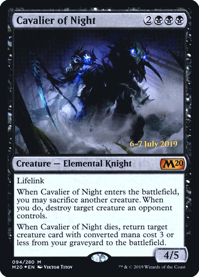 Cavalier of Night [Core Set 2020 Prerelease Promos] | Tables and Towers