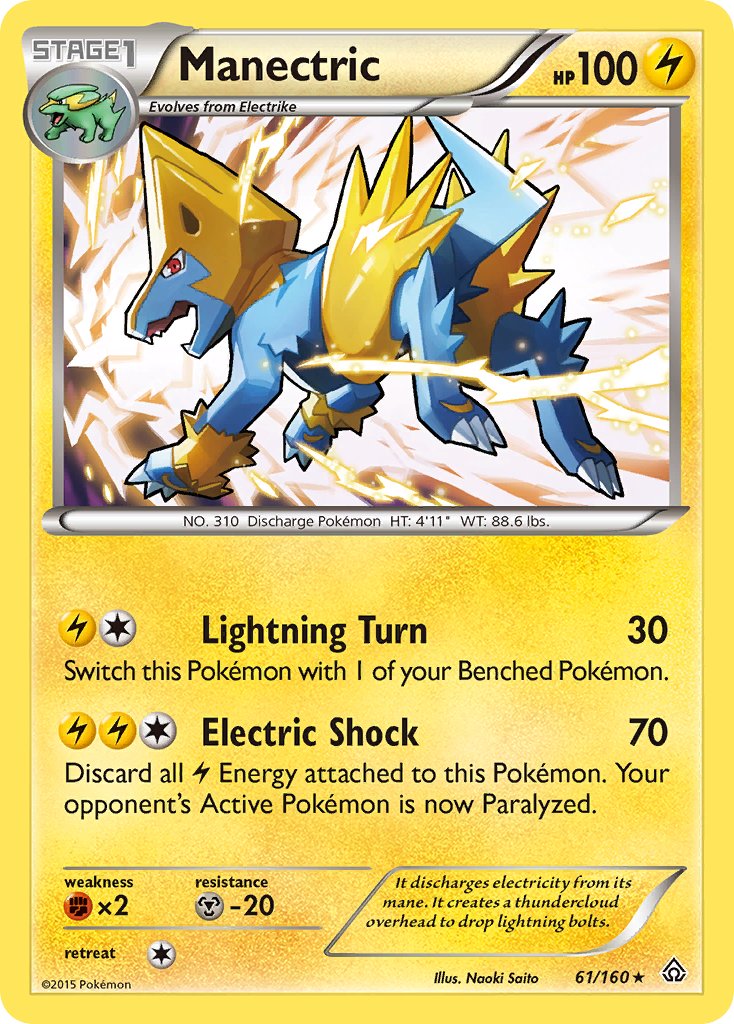 Manectric (61/160) (Theme Deck Exclusive) [XY: Primal Clash] | Tables and Towers