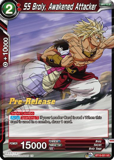 SS Broly, Awakened Attacker (BT15-021) [Saiyan Showdown Prerelease Promos] | Tables and Towers