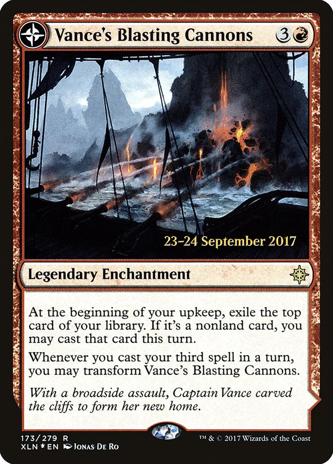 Vance's Blasting Cannons // Spitfire Bastion [Ixalan Prerelease Promos] | Tables and Towers