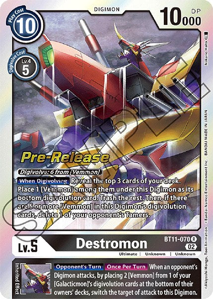 Destromon [BT11-070] [Dimensional Phase Pre-Release Promos] | Tables and Towers