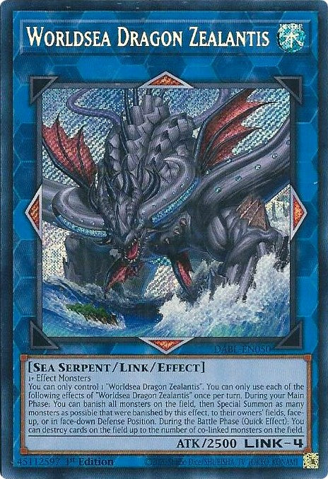 Worldsea Dragon Zealantis [DABL-EN050] Secret Rare | Tables and Towers