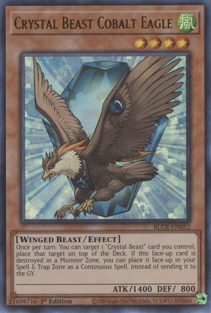 Crystal Beast Cobalt Eagle [BLCR-EN052] Ultra Rare | Tables and Towers