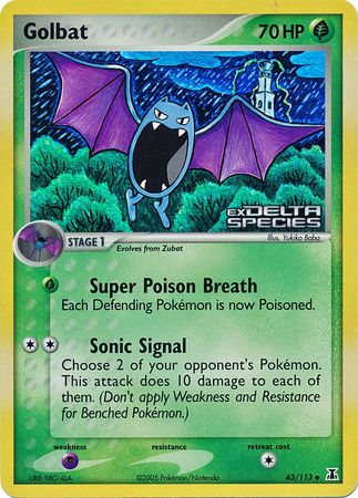 Golbat (43/113) (Stamped) [EX: Delta Species] | Tables and Towers