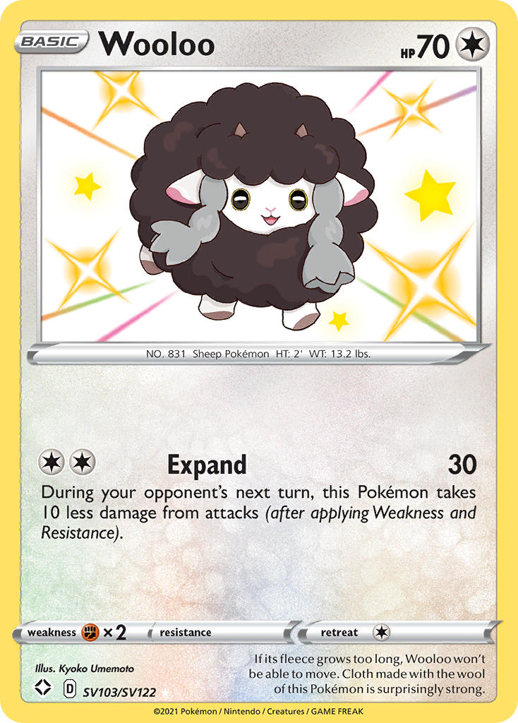 Wooloo (SV103/SV122) [Sword & Shield: Shining Fates] | Tables and Towers