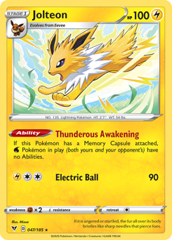 Jolteon (047/185) [Sword & Shield: Vivid Voltage] | Tables and Towers