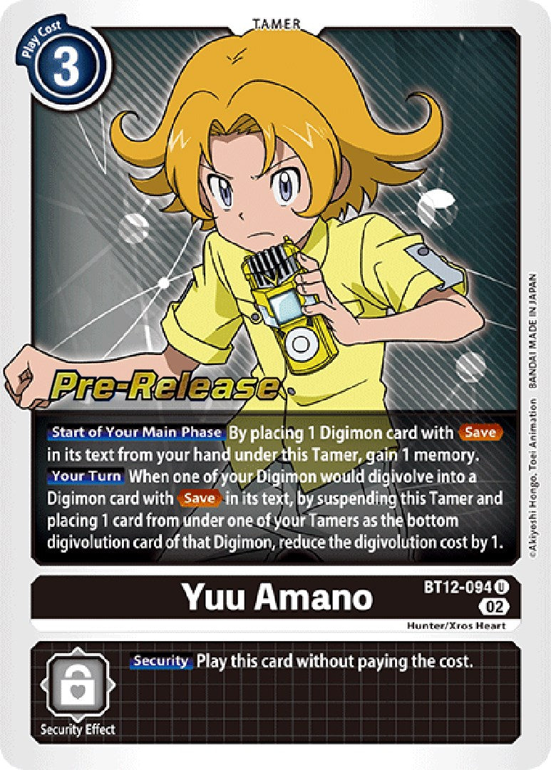 Yuu Amano [BT12-094] [Across Time Pre-Release Cards] | Tables and Towers