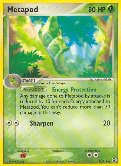 Metapod (39/112) [EX: FireRed & LeafGreen] | Tables and Towers