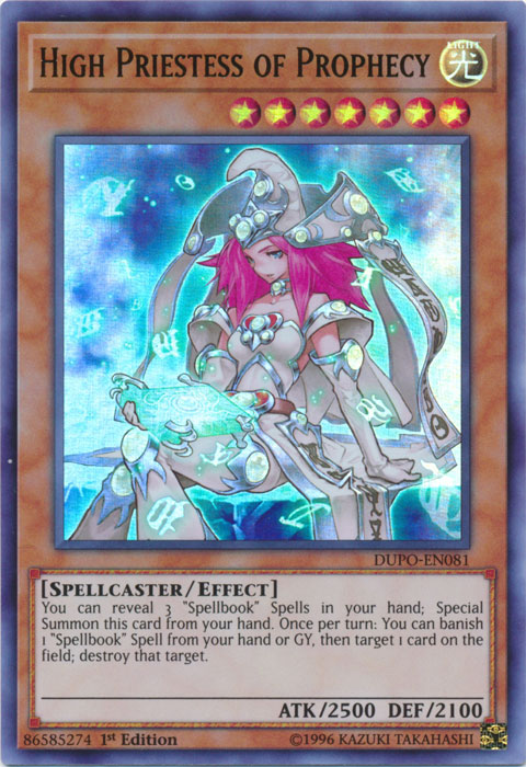 High Priestess of Prophecy [DUPO-EN081] Ultra Rare | Tables and Towers