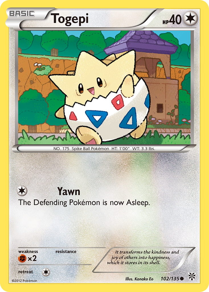 Togepi (102/135) [Black & White: Plasma Storm] | Tables and Towers