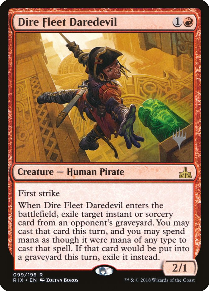 Dire Fleet Daredevil (Promo Pack) [Rivals of Ixalan Promos] | Tables and Towers