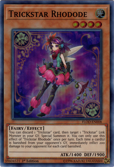 Trickstar Rhodode [FLOD-EN008] Super Rare | Tables and Towers