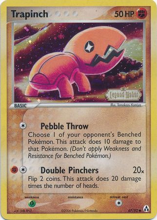 Trapinch (67/92) (Stamped) [EX: Legend Maker] | Tables and Towers