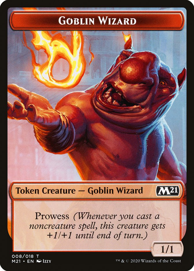 Cat (011) // Goblin Wizard Double-Sided Token [Core Set 2021 Tokens] | Tables and Towers