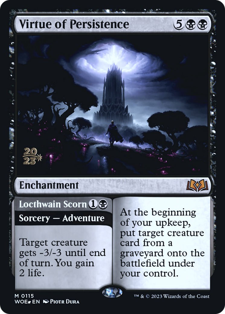 Virtue of Persistence // Locthwain Scorn [Wilds of Eldraine Prerelease Promos] | Tables and Towers