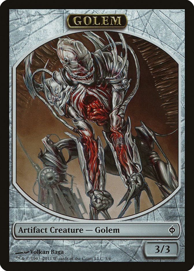 Golem Token [New Phyrexia Tokens] | Tables and Towers