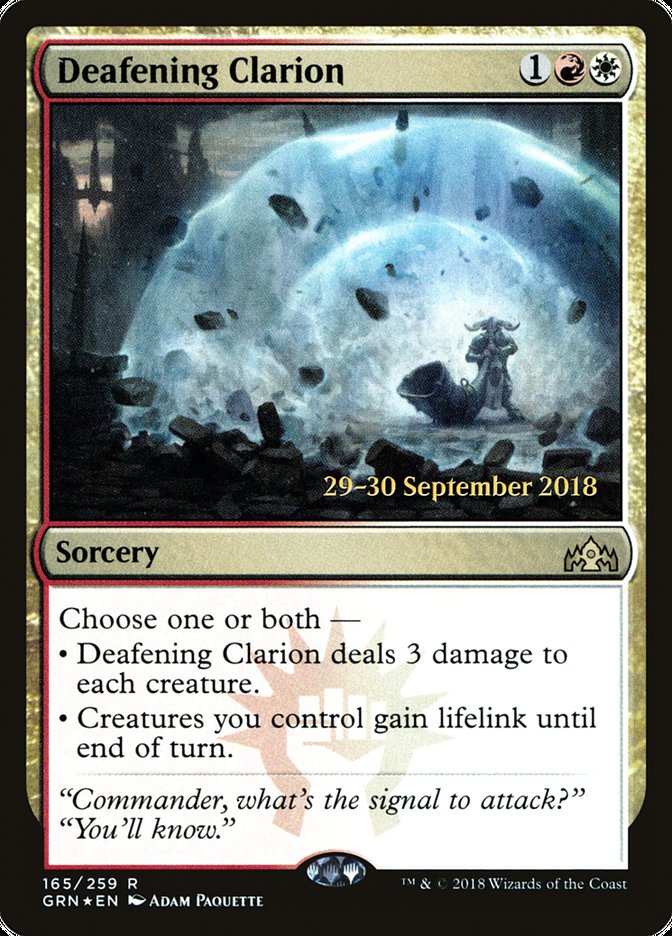 Deafening Clarion [Guilds of Ravnica Prerelease Promos] | Tables and Towers