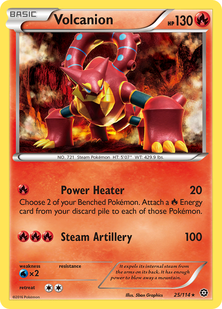 Volcanion (25/114) [XY: Steam Siege] | Tables and Towers