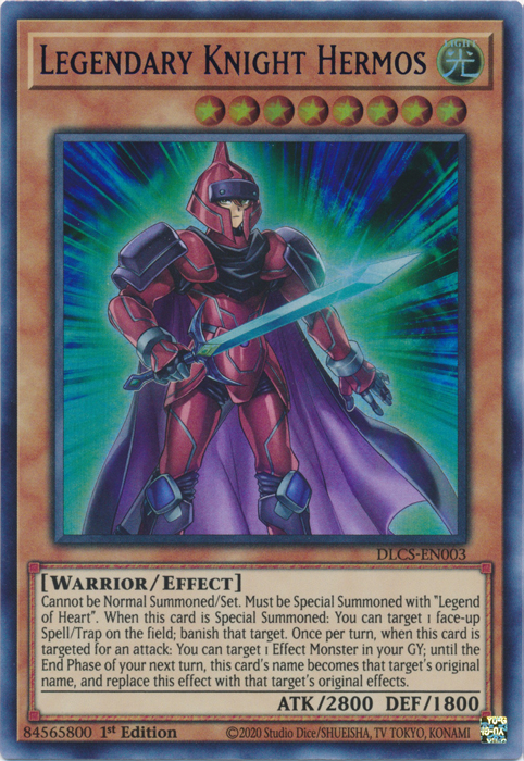 Legendary Knight Hermos (Blue) [DLCS-EN003] Ultra Rare | Tables and Towers