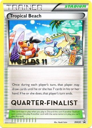 Tropical Beach (BW28) (Quarter Finalist) [Black & White: Black Star Promos] | Tables and Towers