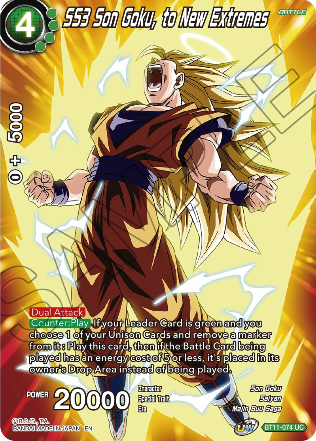 SS3 Son Goku, to New Extremes (BT11-074) [Theme Selection: History of Son Goku] | Tables and Towers