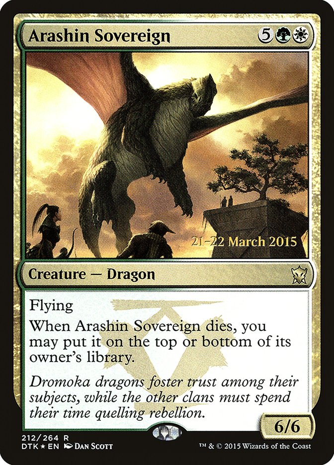 Arashin Sovereign [Dragons of Tarkir Prerelease Promos] | Tables and Towers