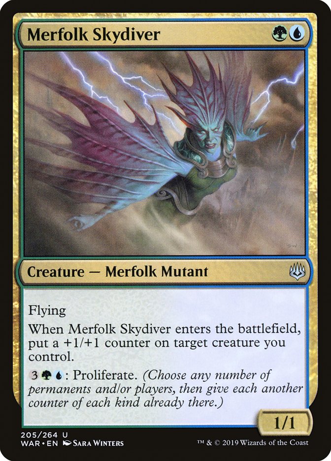 Merfolk Skydiver [War of the Spark] | Tables and Towers